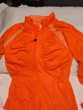 Orange Casual Kids Jacket